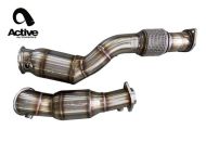 Active Autowerke BMW S58 G80 M3 G82 M4 Downpipes w GESI CAT